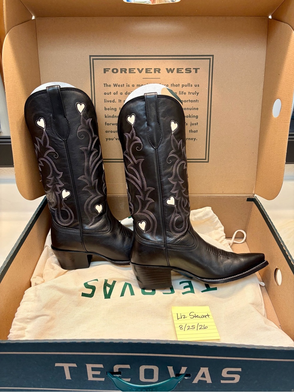 Tecovas Annie Hearts in Midnight and Cream